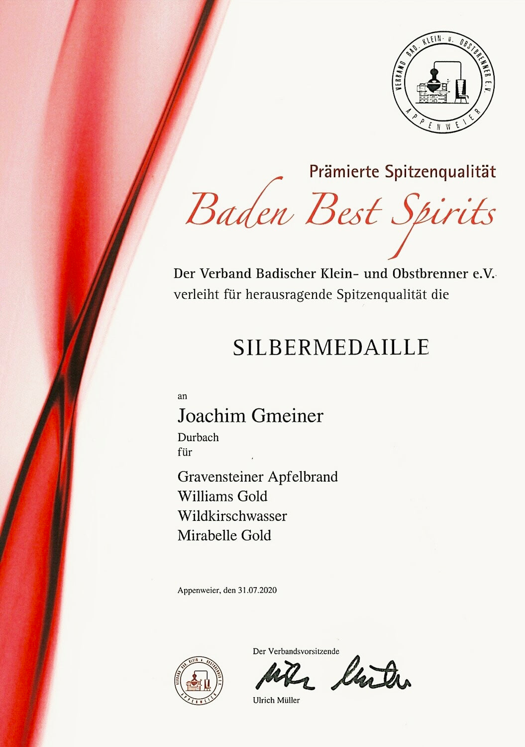 Schwarzwald, Durbach, Durbach Gebirg, Durbach-Gebirg, Obstbrand, Spirituosen, Liköre, Holzfass, Williams, Williams Gold, Obstler, Goldbrände, Schnaps, Gmeiner, Joachim Gmeiner, Gmeiner Joachim, Inka Gmeiner, Genussbrennerei Gmeiner, Gmeiner, Gebirg